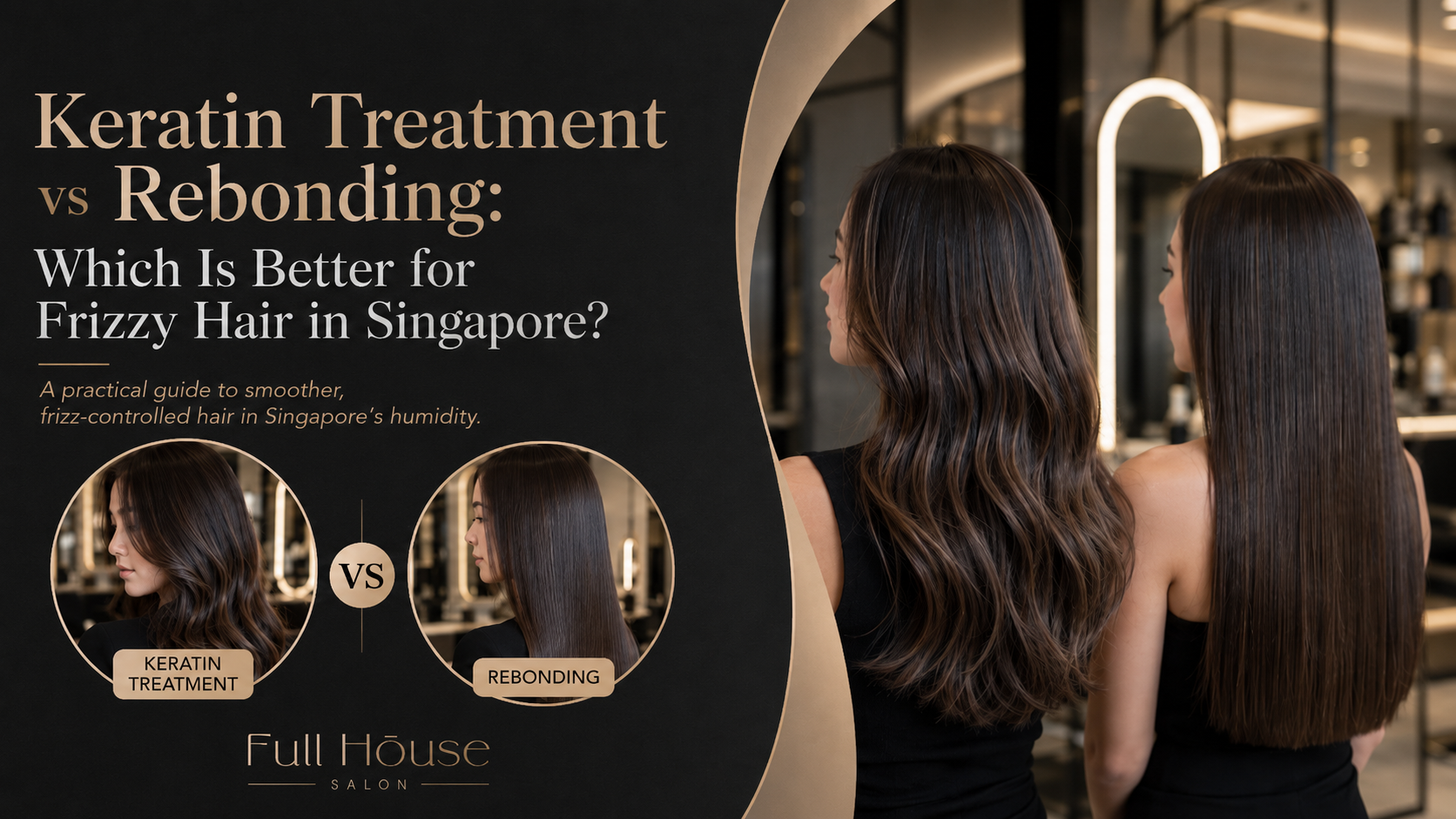 Keratin vs rebonding for frizz control
